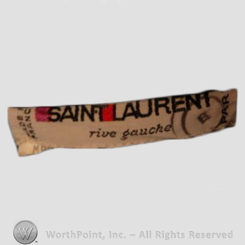 Clothing label : Yves Saint Laurent.
