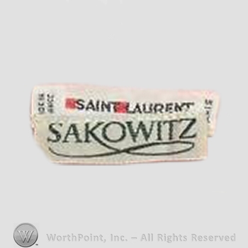 Clothing label : Yves Saint Laurent.
