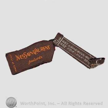 Clothing label : Yves Saint Laurent.