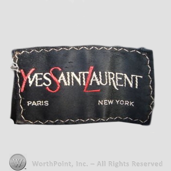 Clothing label : Yves Saint Laurent.