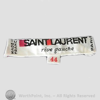 Clothing label : Yves Saint Laurent.