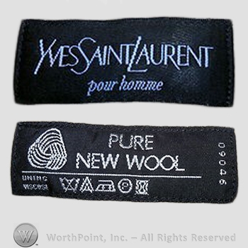 Clothing label : Yves Saint Laurent.