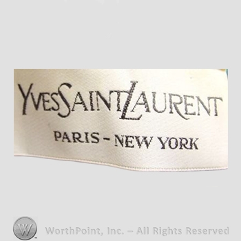 Clothing label : Yves Saint Laurent.
