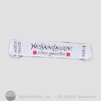 Clothing label : Yves Saint Laurent.