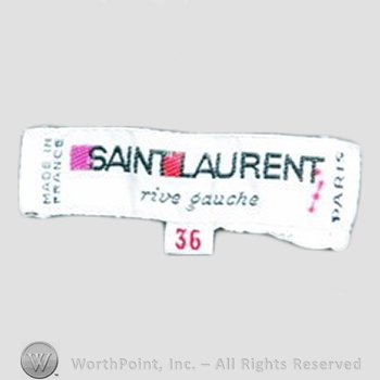 Clothing label : Yves Saint Laurent.