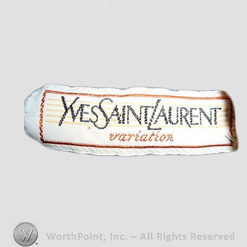 Clothing label : Yves Saint Laurent.