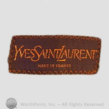 Clothing label : Yves Saint Laurent.