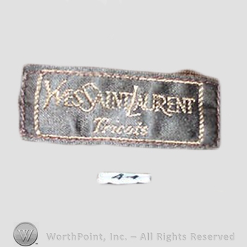 Clothing label : Yves Saint Laurent.