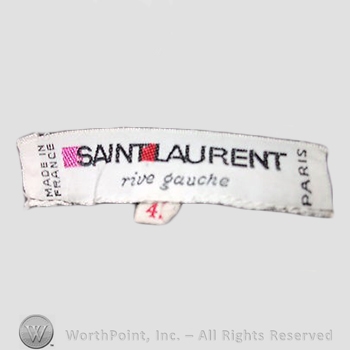 Clothing label : Yves Saint Laurent.
