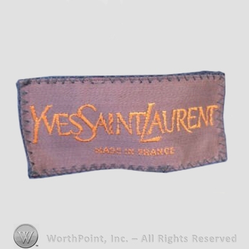 Clothing label : Yves Saint Laurent.