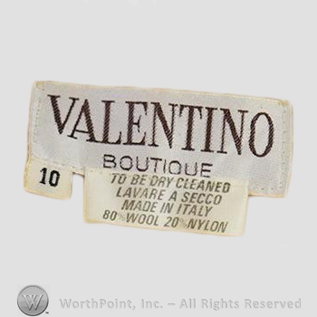 Clothing label : Valentino.