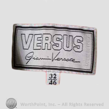 Clothing label : Versace.