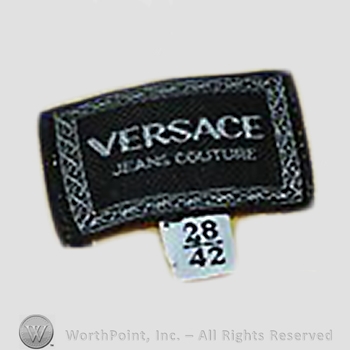Clothing label : Versace.