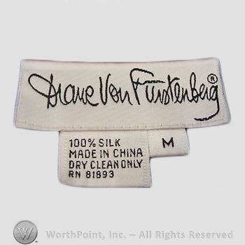 Clothing label : Diane von Furstenberg.