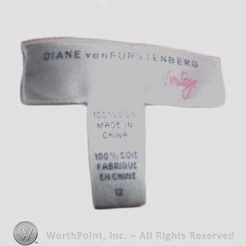 Clothing label : Diane von Furstenberg.