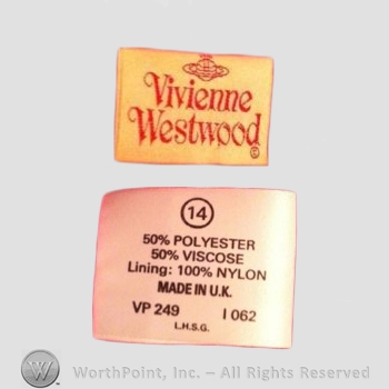 Clothing label : Vivienne Westwood.