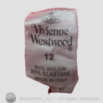 Clothing label : Vivienne Westwood.