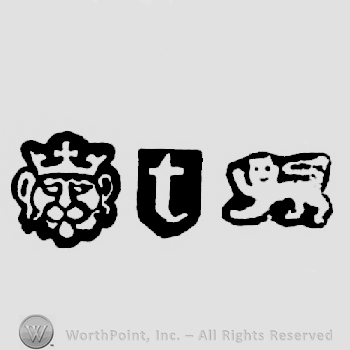 Leopard's Head Crowned and date-letter t and Lion Passant