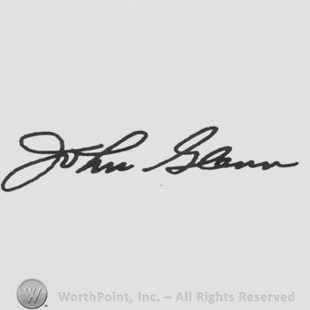 Signature: John Glenn.