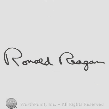 Signature: Ronald Reagan.