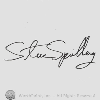 Signature: Steven Spielberg.