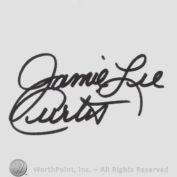 Signature: Jamie Lee Curtis.