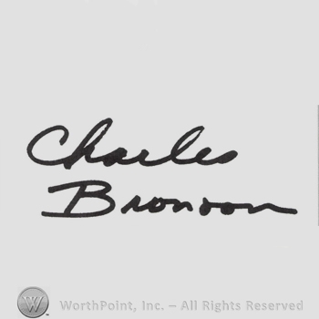 Signature: Charles Bronson.
