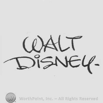 Signature: Walt Disney.