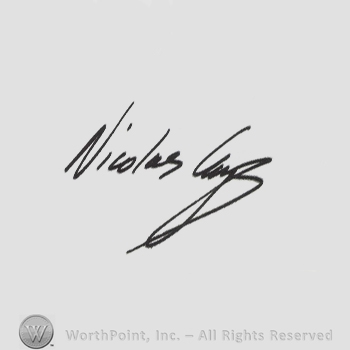 Signature: Nicolas Cage.