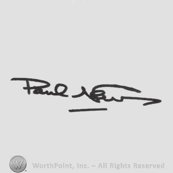 Signature: Paul Newman.