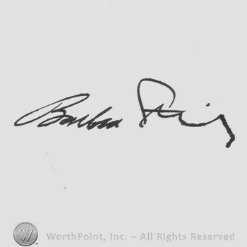 Signature: Barbra Streisand.