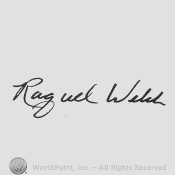 Signature: Raquel Welch.