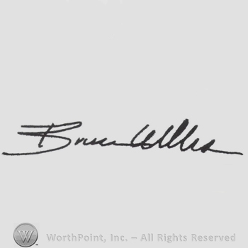 Signature: Bruce Willis.