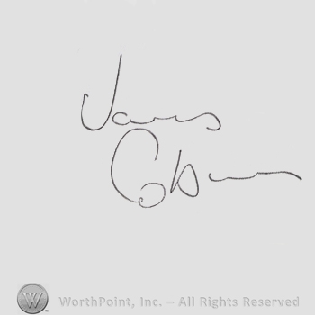 Signature: James Coburn.