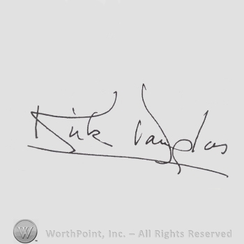 Signature: Kirk Douglas.