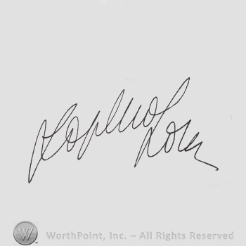 Signature: Sophia Loren.