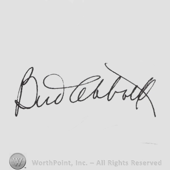 Signature: Bud Abbott.