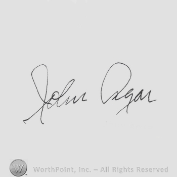 Signature: John Agar.