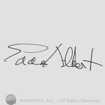 Signature: Eddie Albert.