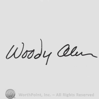 Signature: Woody Allen.