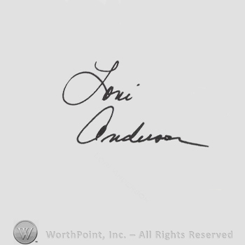 Signature: Loni Anderson.