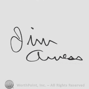 Signature: James Arness.