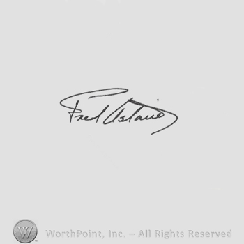 Signature: Fred Astaire.