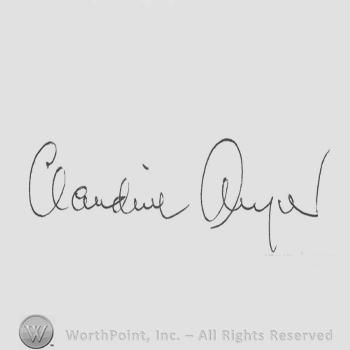 Signature: Claudine Auger.