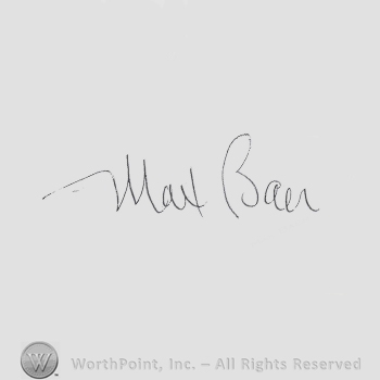 Signature: Max Baer.