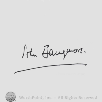 Signature: John Barrymore.