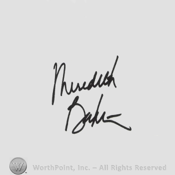 Signature: Meredith Baxter.