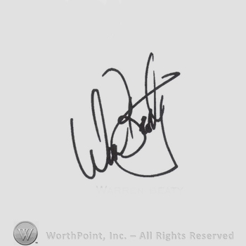 Signature: Warren Beatty.