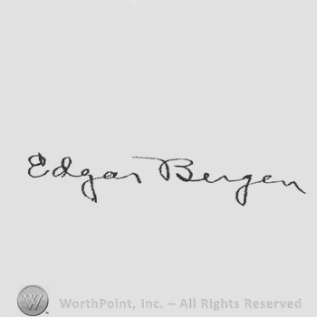 Signature: Edgar Bergen.