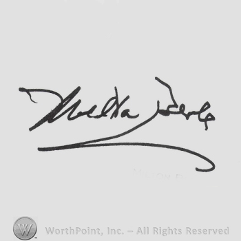 Signature: Milton Berle.